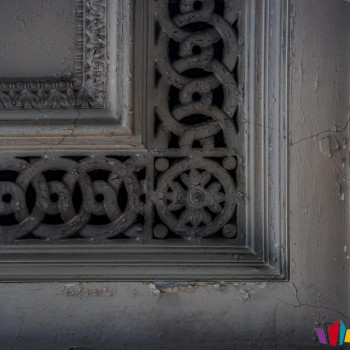 Decorative patterns on the fretwork of the ventilation system in the vaulted ceilings of the drawing offices. Credit Gareth O’Cathain Photography