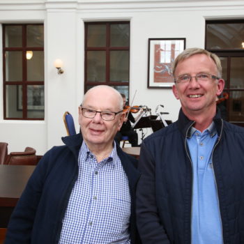 8 September 17, Mandatory Credit ©Press Eye/Darren Kidd

Titanic Hotel Belfast. 
Pictured are (l-r) Andy and Paul Hunter.