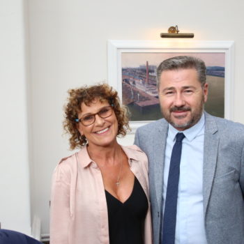 8 September 17, Mandatory Credit ©Press Eye/Darren Kidd

Titanic Hotel Belfast. 
Pictured are (l-r) Libby and Colin H Davidson.