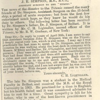 British Medical Journal Obituary Dr J.E. Simpson