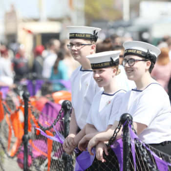 Titanic Maritime Festival 2018Matthew MacLennon, Darcie McKee and Catie Pedan from the Belfast Eagle Sea Cadets 1905JC18