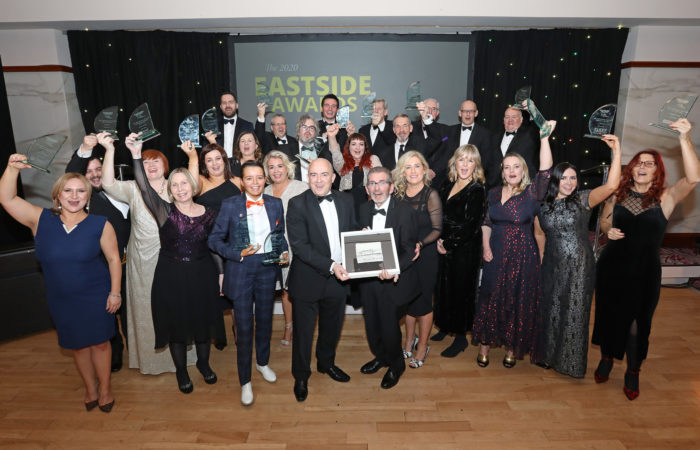 Eastside Awards 2020 Winners with Jonathan McAlpin of East Belfast Enterprise